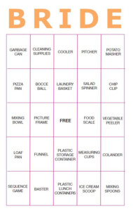 11 Free Printable Bridal Showers Bingo Cards