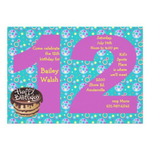 12 Year Old Birthday Invitations For Girls Invitation