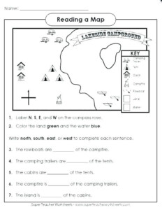 1st Grade Map Skills Worksheets Social Studies