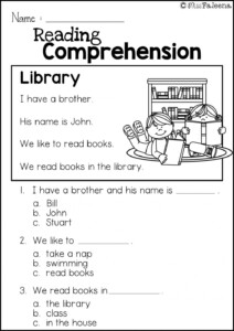 2nd Grade Reading Comprehension Worksheets Multiple Choice