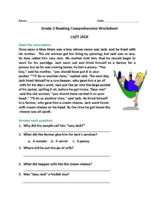 2nd Grade Reading Worksheets Best Coloring Pages For Kids