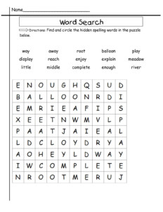 2Nd Grade Word Search Free Printable Free Printable