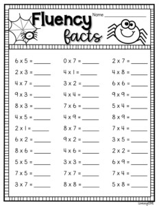 3rd Grade Halloween Multiplication Worksheets