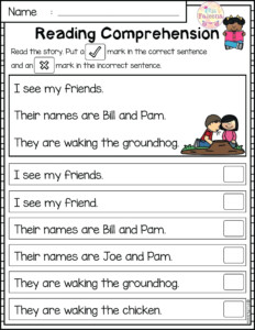 3Rd Grade Reading Comprehension Worksheets Pdf For