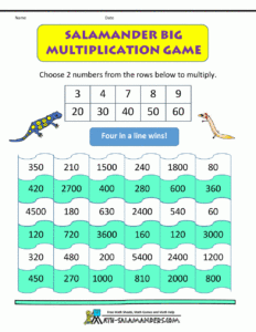 4th Grade Math Games Booklet