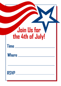 4th Of July Invitations Free Printable Party Invite