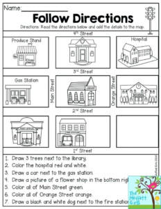 5 First Grade Map Worksheets Printable In 2020