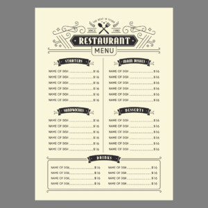 6 Best Printable Blank Restaurant Menus Printablee