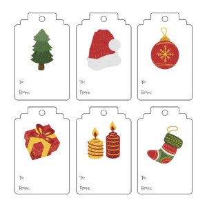 7 Best Blank Christmas Gift Tag Sticker Printable