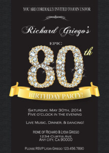 80th Birthday Party Invitations Best Of 80th Birthday