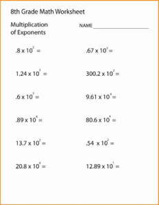 8th Grade Math Problems 8th Grade Math Worksheets 8th