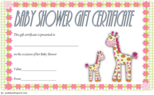 Baby Shower Gift Certificate Template FREE 3 One Package