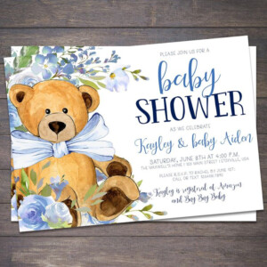 Baby Shower Invitation Teddy Bear Teddy Bear Baby Shower