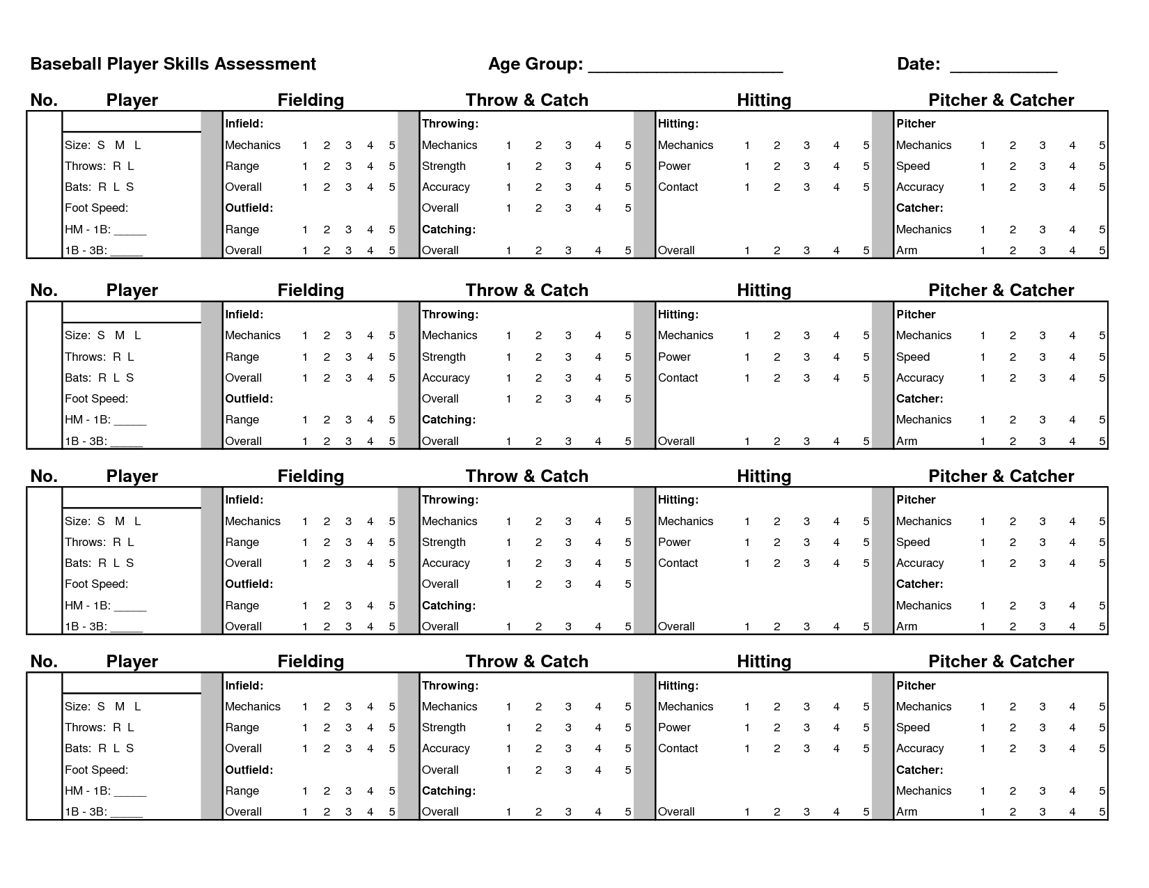 Baseball Player Evaluation Form Youth Baseball Insider 