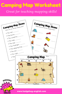 Camping Map Worksheet In 2020 Map Worksheets Map Skills