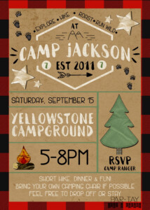 Camping Party Invitation Party Like A Cherry Camping