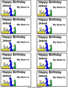 Church House Collection Blog Happy Birthday Jesus Name Tags