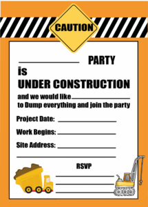 Construction Party For Kids Darwin s Party Website