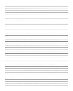 Elementary Lined Paper Printable Free