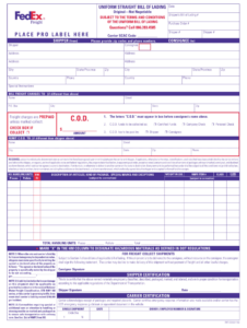 Fedex Bill Of Lading Forms Fill Out And Sign Printable