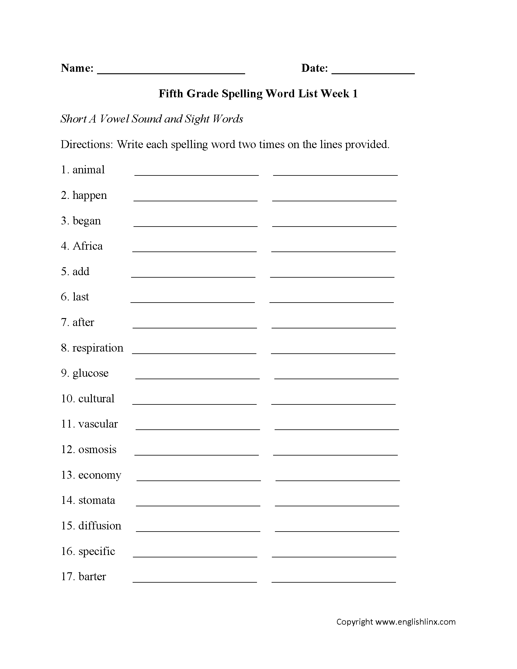 Fifth Grade 5th Grade Writing Worksheets Writing 