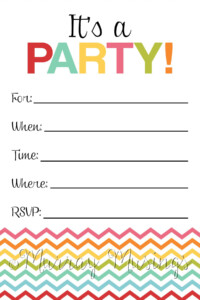 Fill In The Blank Birthday Party Invitation Printable