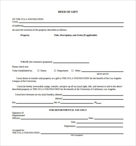 FREE 12 Sample Deed Of Gift Forms In PDF