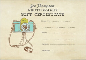 FREE 9 Sample Attractive Photography Gift Certificate