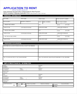 FREE 9 Sample Rental Application Forms In PDF MS Word