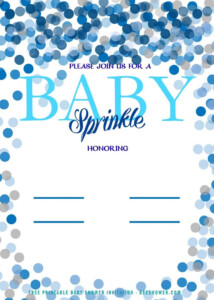 FREE Baby Boy Sprinkle Baby Shower Invitation Templates