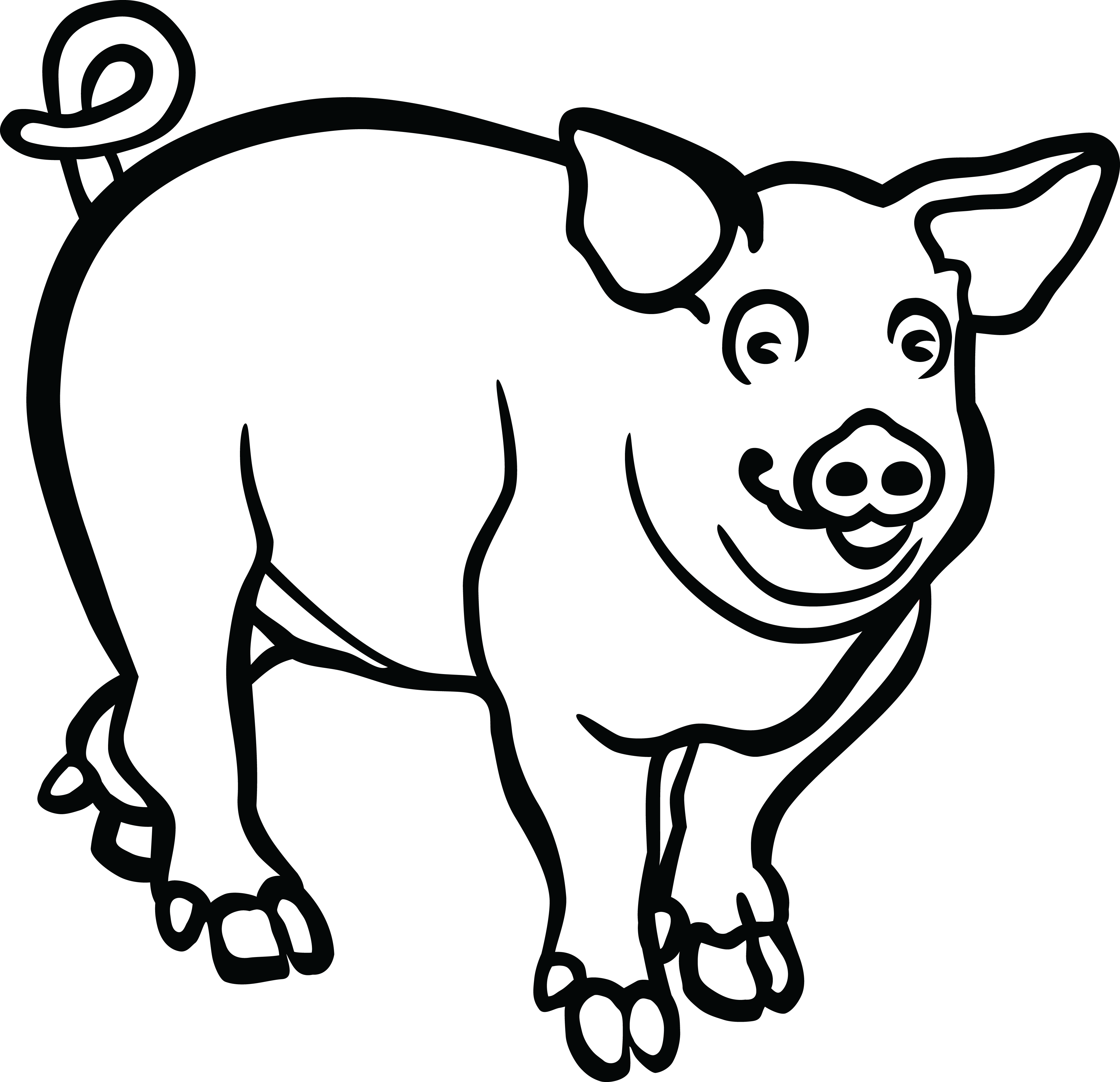 Free Clipart Of A Pig