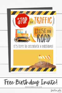 Free Construction Birthday Party Invitations Kendra