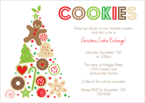 Free Cookie Exchange Printable Invitations Cookie