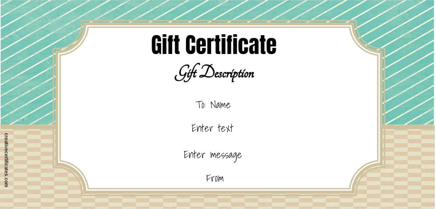 FREE Gift Certificate Template 50 Designs Customize 