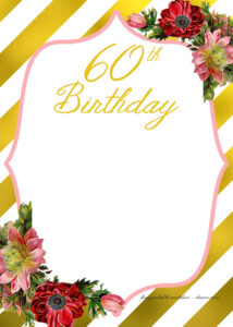 FREE Printable Adult Birthday Invitation Template FREE