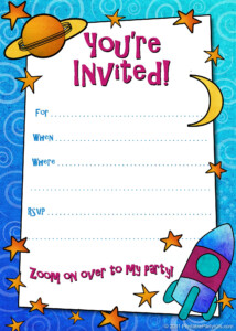 Free Printable Boys Birthday Party Invitations Kids