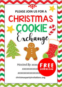 Free Printable Christmas Cookie Exchange Invitations