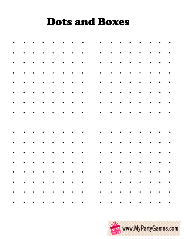 Free Printable Dots And Boxes Game NewFreePrintable