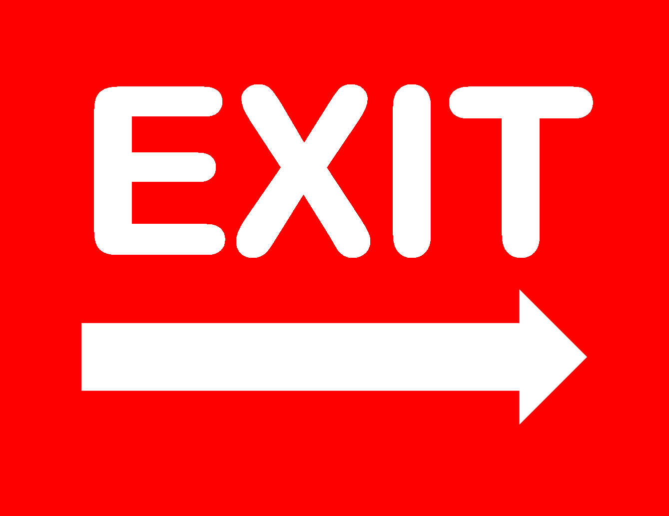 Free Printable Exit Signs With Arrow Free Printable