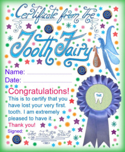 Free Printable First Lost Tooth Certificate Free Printable