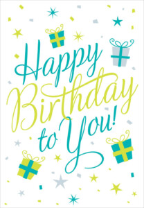 Free Printable Happy Birthday To You Greeting Card