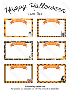 Free Printable Happy Halloween Name Tags The Template