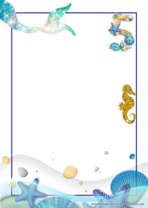 FREE PRINTABLE Mermaid Birthday Invitation Templates