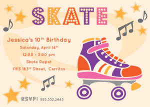 Free Printable Roller Skating Party Invitations Roller