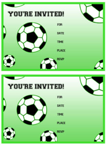 Free Printable Soccer Birthday Party Invitations