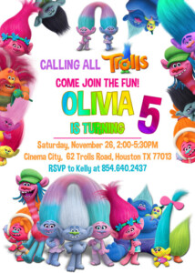 FREE Printable Trolls Invitation Template DolanPedia