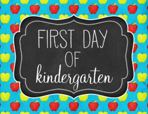 freeprintable First Day Of Kindergarten Sign Our Knight