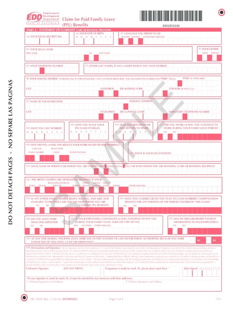 De 2501 Form 2020 Printable NewFreePrintable