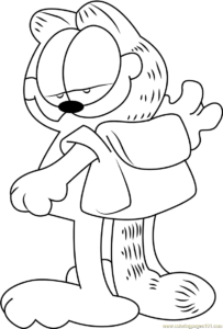 Garfield Looking You Coloring Page For Kids Free