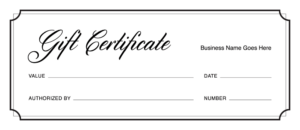 Gift Certificate Templates Download Free Gift